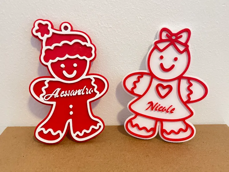 decorazione albero con nome stile biscotto . tipo2