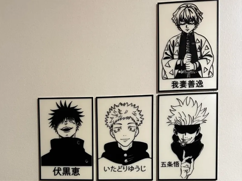 CUADROS B&W ANIME