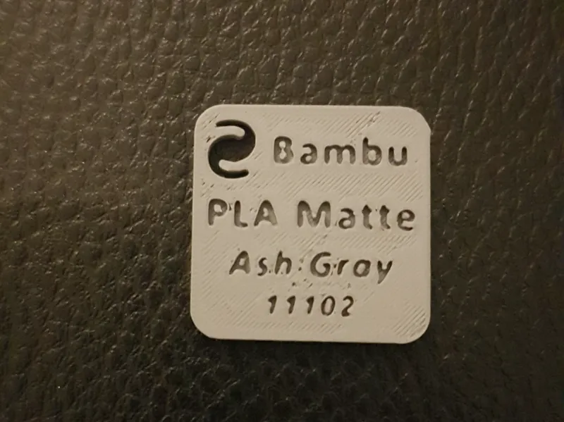 Échantillon filament Bambu PLA Ash Gray (11102)
