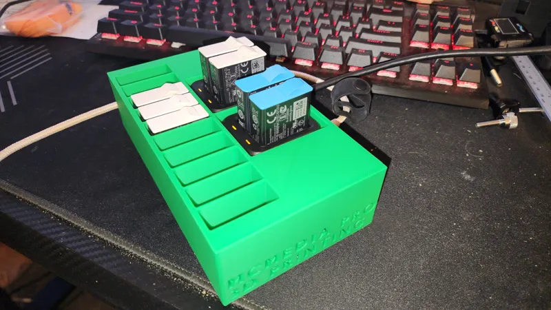 GoPro Battery x10 and Dual Battery Dock x2 Desktop Case
