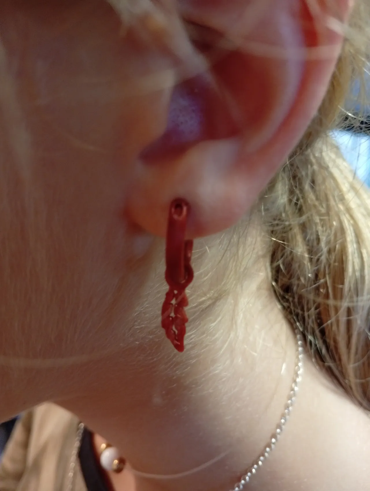 Pendientes de aro + pluma view 3