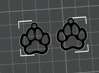 paw earrings view 2