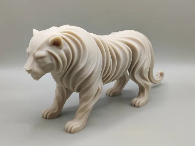 Abstract sculptural Tiger figurine - Free 3D Print Model - MakerWorld