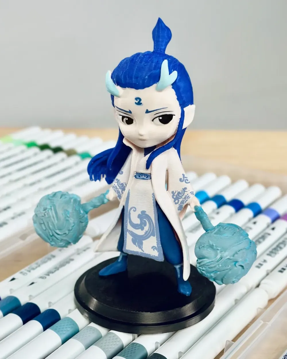 敖丙,Q版帅气,盘龙冰锤细节!魔童哪吒 来自 CLOUDFPV MakerWorld:免费下载 3D 模型