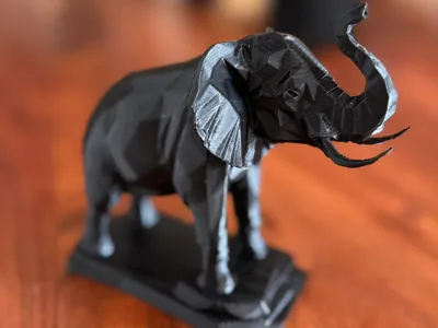 Majestic Low-Poly Elephant