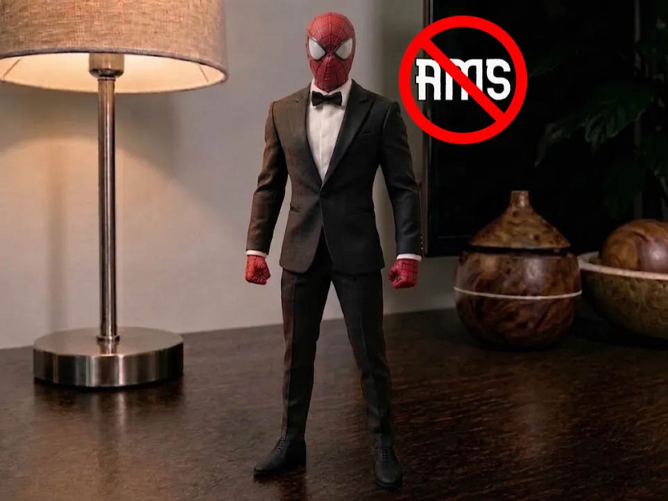 Accesorio para impresora 3D: Spider-Man in Smoking NO AMS. Referencia del modelo original.