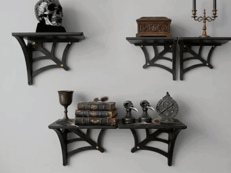 Gothic Spiderweb Modular Shelf System