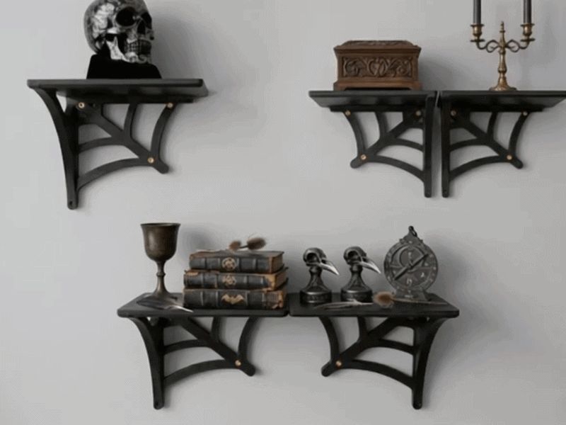 Gothic Spiderweb Modular Shelf System