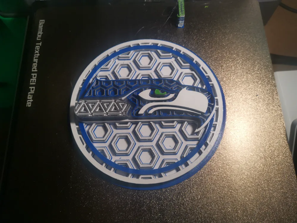 Seattle Seahawks Dimensional Mosaic - Free 3D Print Model - MakerWorld