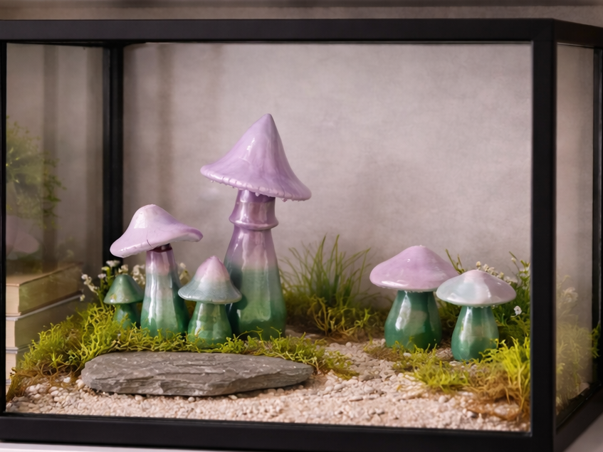 Woodland Mushroom Terrain Set – Forest Floor Decor