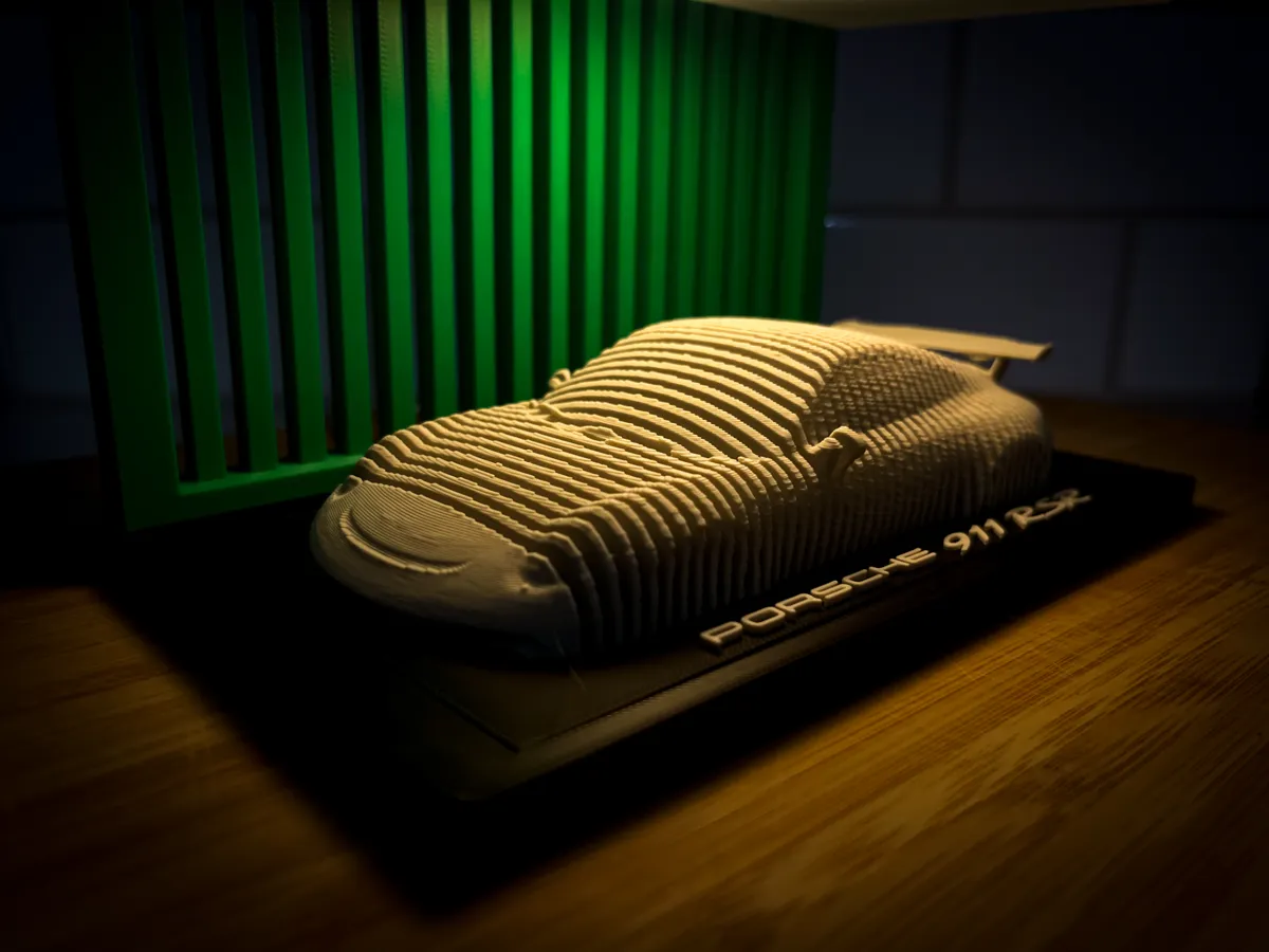 Porsche 911 RSR – Stratified Automotive Artwork - Free 3D Print Model ...