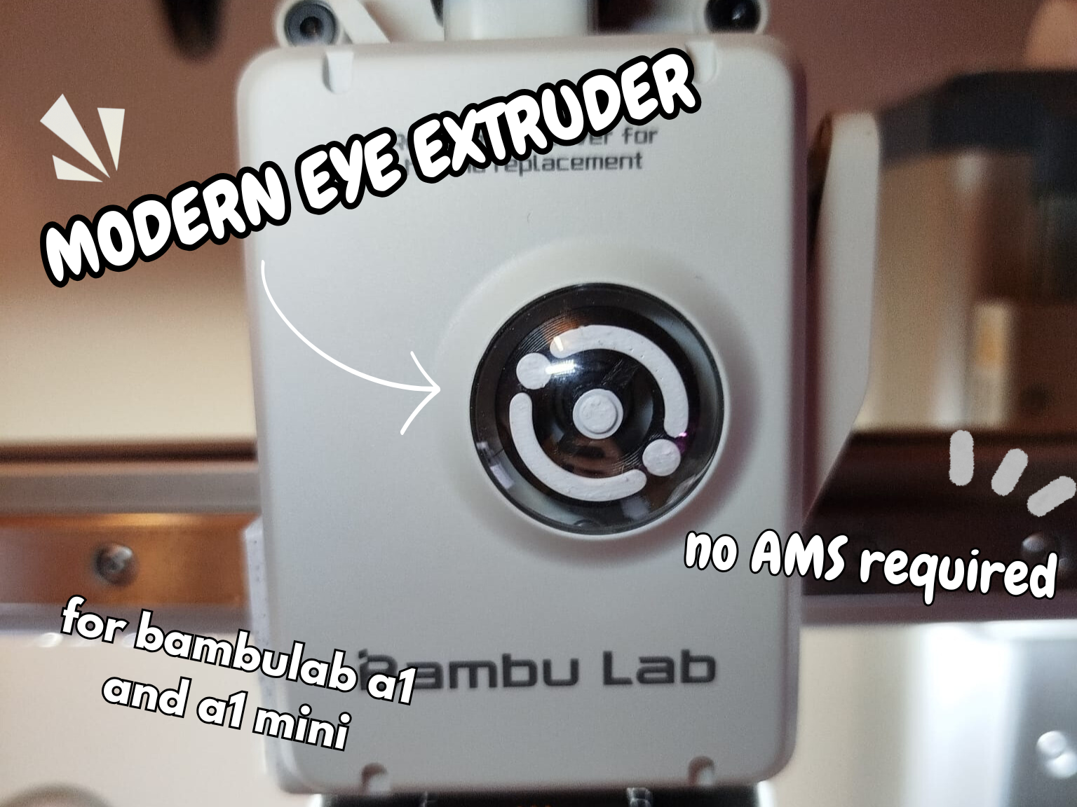 Modern eye extruder for bambulab a1 and a1 mni