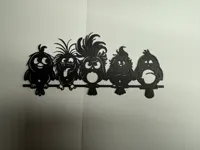 Silhouette d'oiseaux mignons (décoration murale) — photo 3