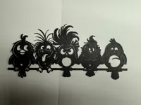 Silhouette d'oiseaux mignons (décoration murale) — photo 2