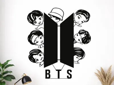 BTS BT21 wall art