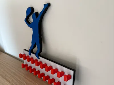 Tennis Silhouette Medal Hanger