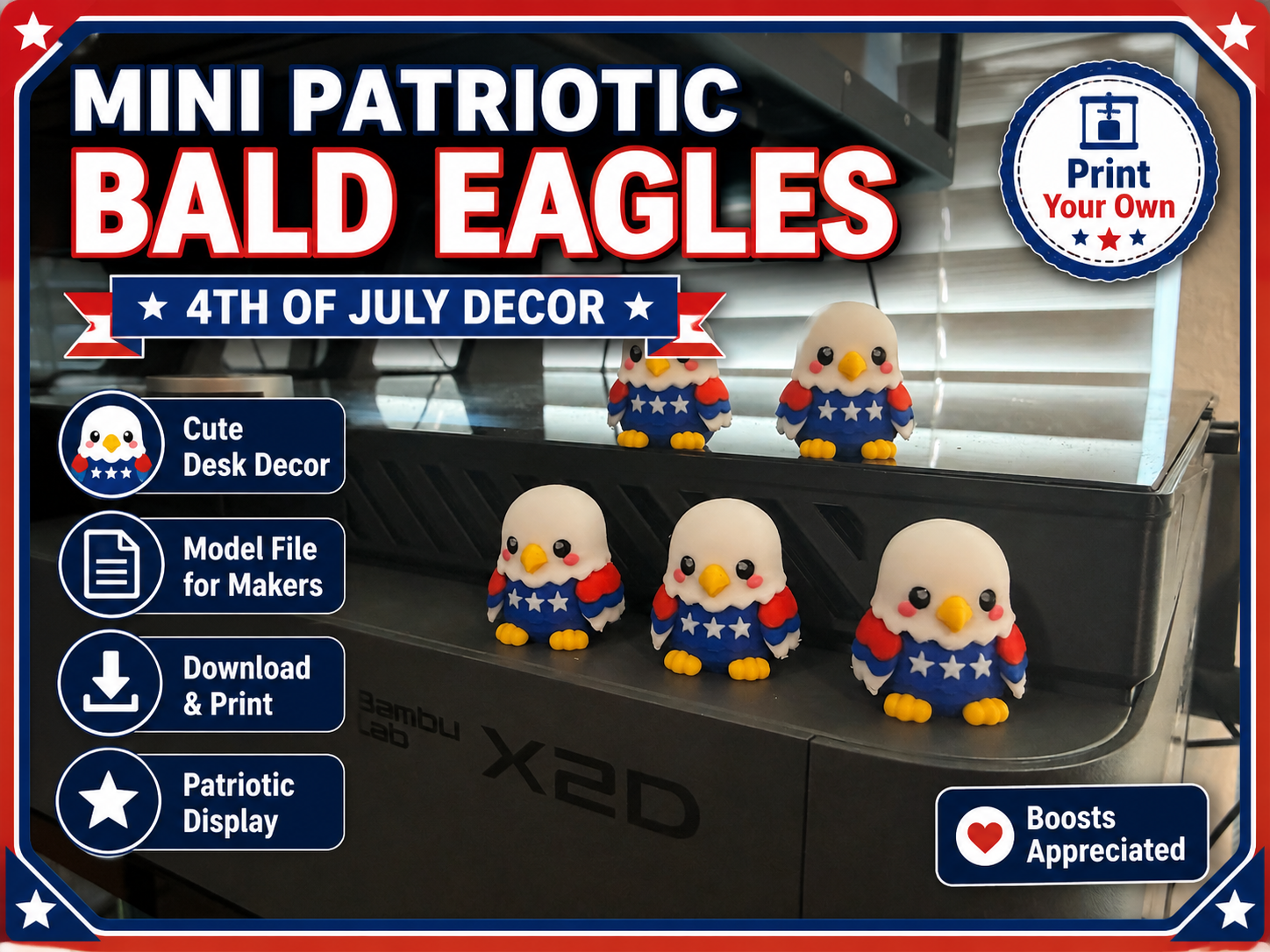 Mini Patriotic Bald Eagle
