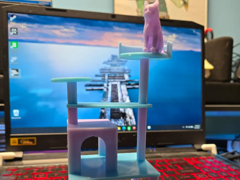 Cat Tower (1) 1:8 scale