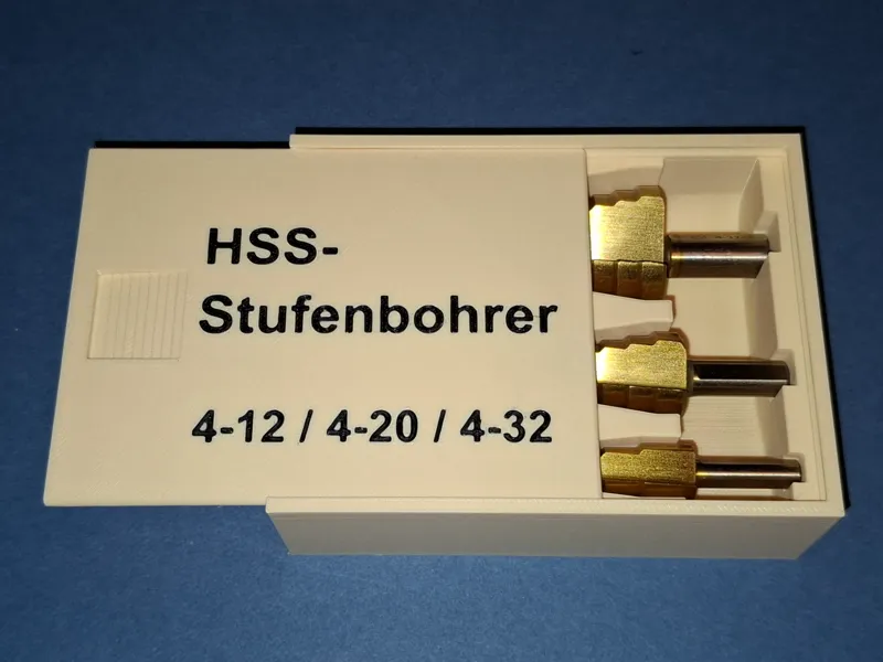 Stepped drill case / Stufenbohrer Box