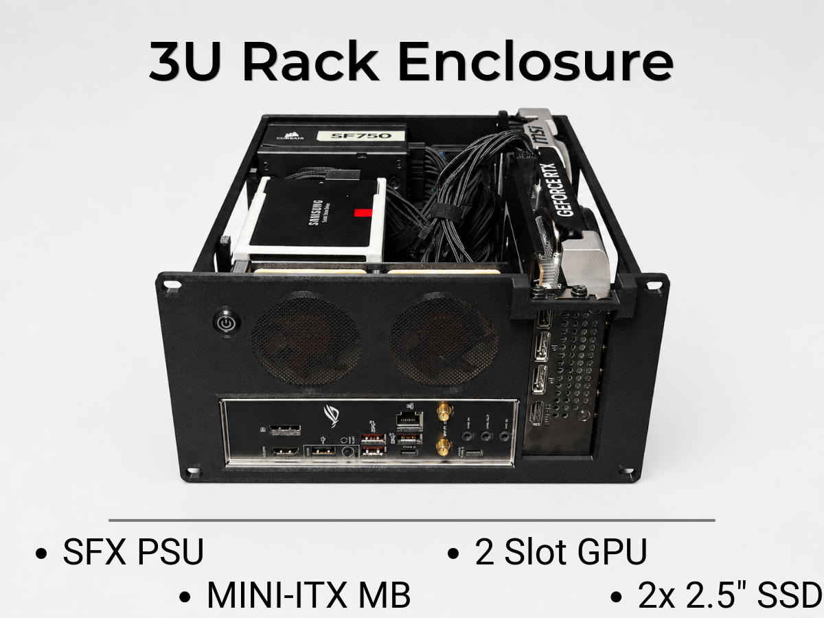3U 10" Rack Case - Mini-ITX + SFX PSU + GPU