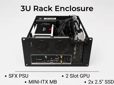 3U 10" Rack Case - Mini-ITX + SFX PSU + GPU
