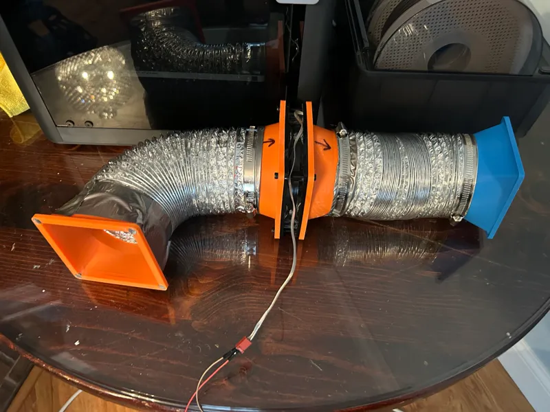 Magnetic Vent Duct with PC fan booster 