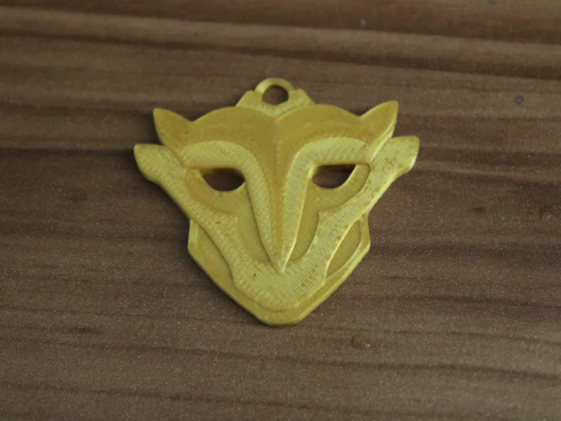 Arcane Ekko mask keychain