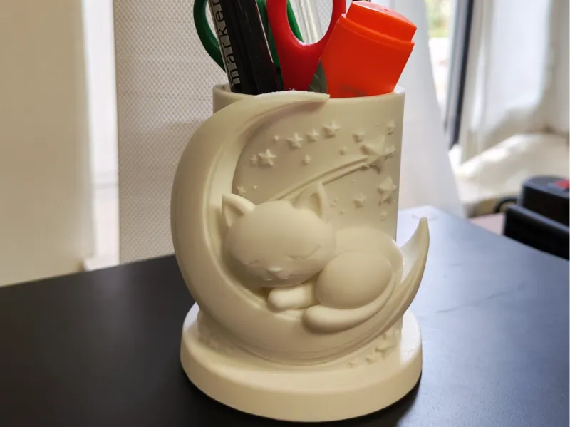 Pen Holder Cat Moon
