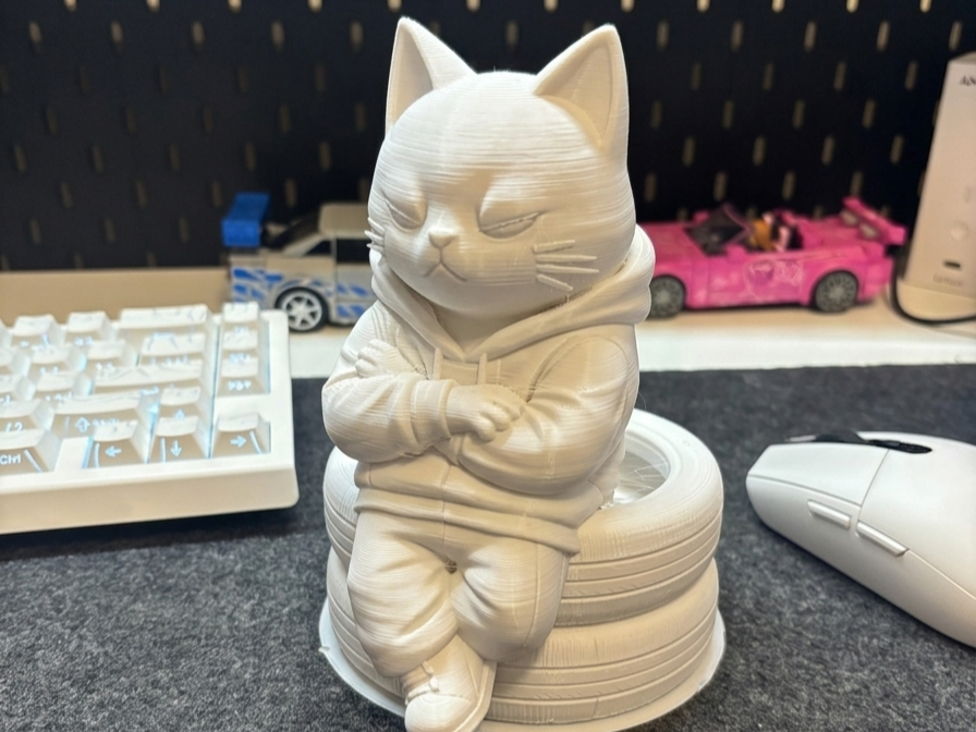 JDM Drift Cat | Cool Streetwear Kitty Tire Figure