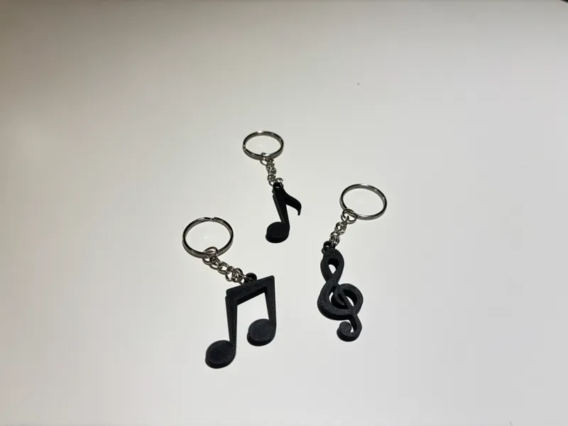 Small Music Note Keychains