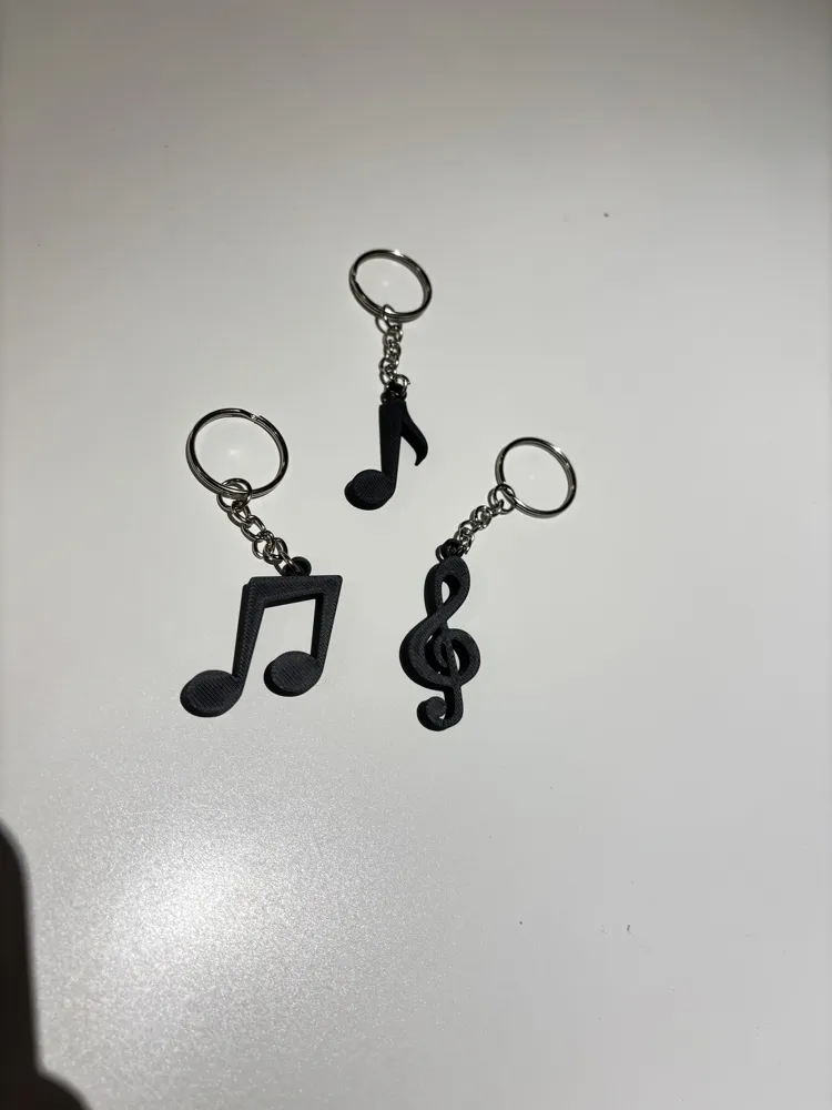 Small Music Note Keychains - Free 3D Print Model - MakerWorld