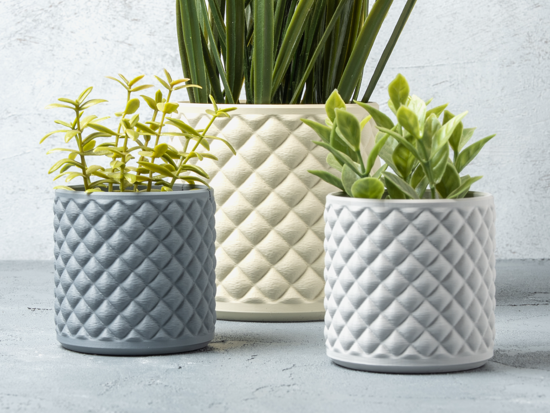 Diamond Quilted Planter