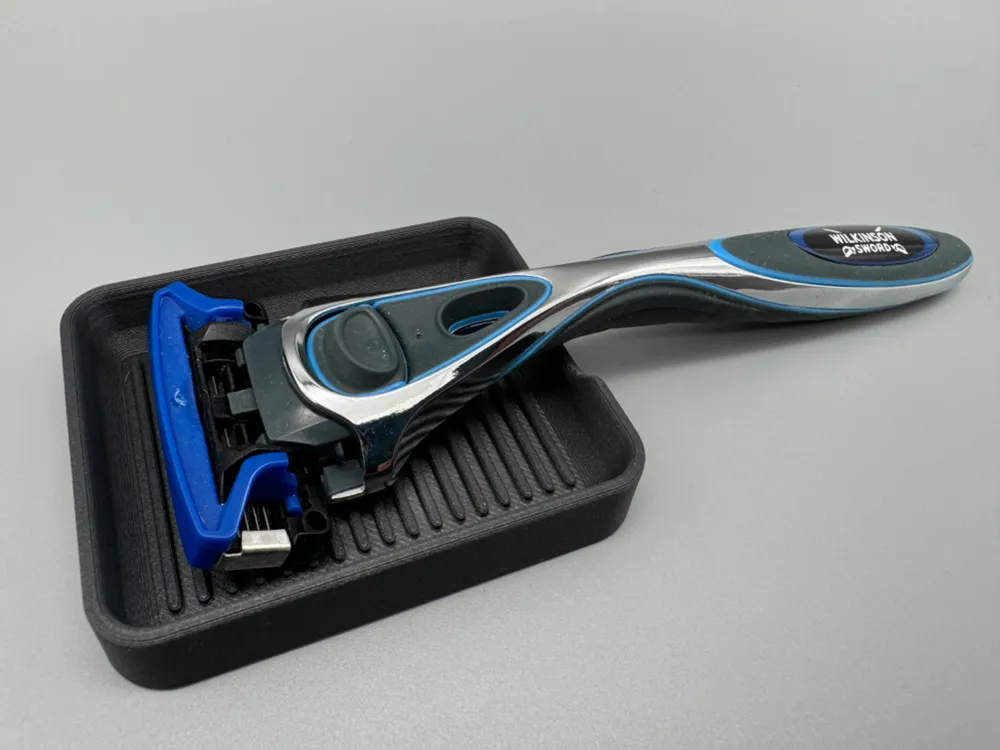 One Razor On Shelf Design shelf for razors; Shaver shelf, by practical3D - MakerWorld