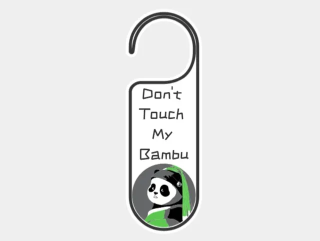 don't touch my bambu (Panda with a Pearl Earring)