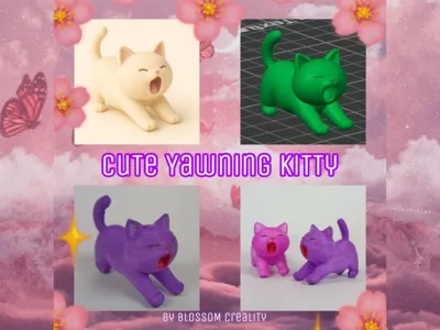 Cute yawning cat