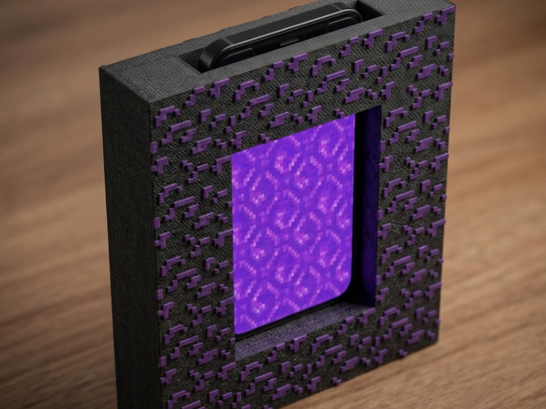 Phone Holder - Nether Portal NO AMS! - 1