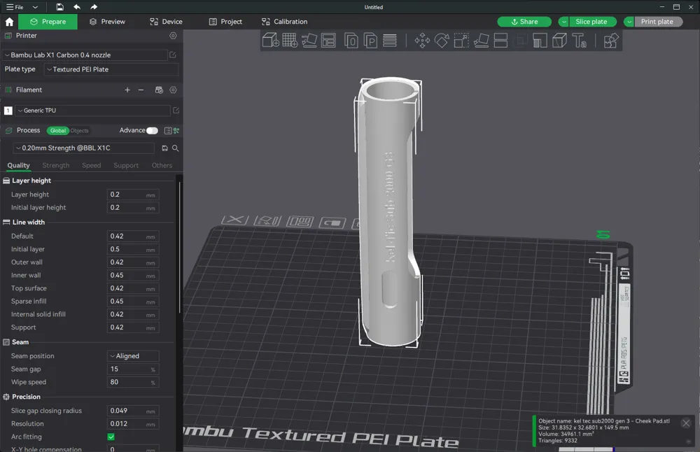 Sub 2000 Cheek Riser Kel-Tec Sub 2000 Gen 3 cheek pad - Free 3D Print Model - MakerWorld