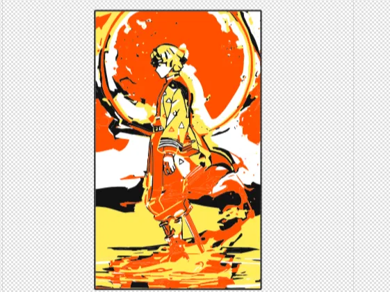 Zenitsu Agatsuma Watercolor Wall Art