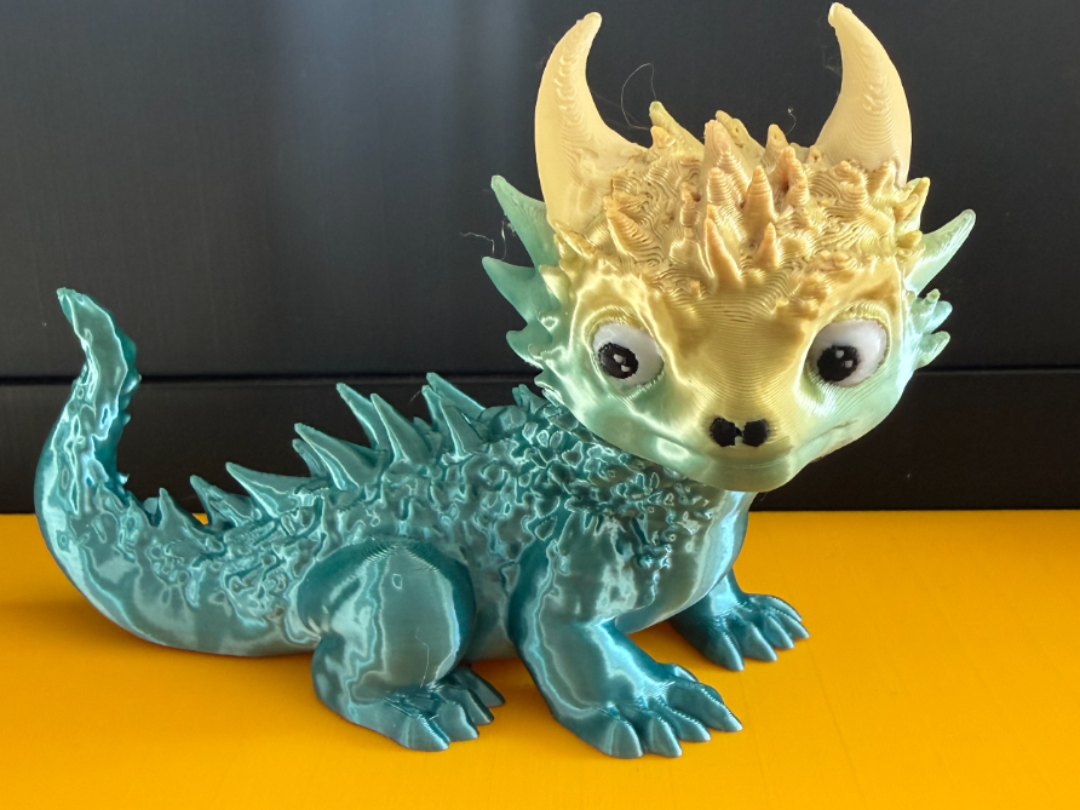 cute baby dragon with posable head ,or figure 