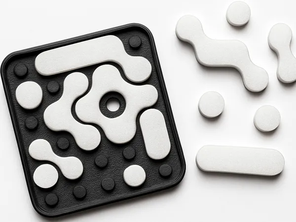 Puzzle abstrait modulaire minimaliste