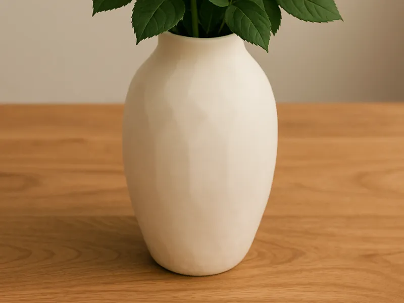 Moderne Blumenvase mit Facetten