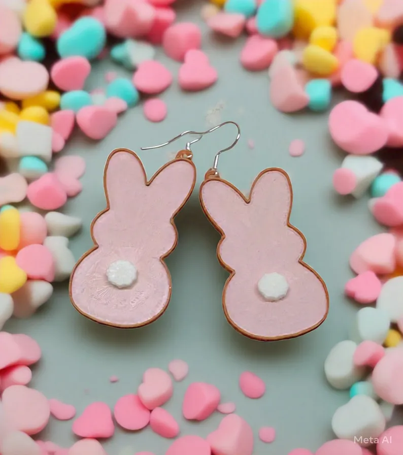 Easter Bunny Earrings Peep view 2