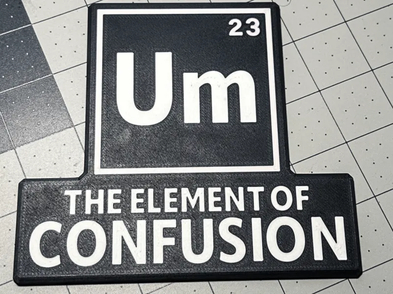 Um - Element of Confusion Fridge Magnet