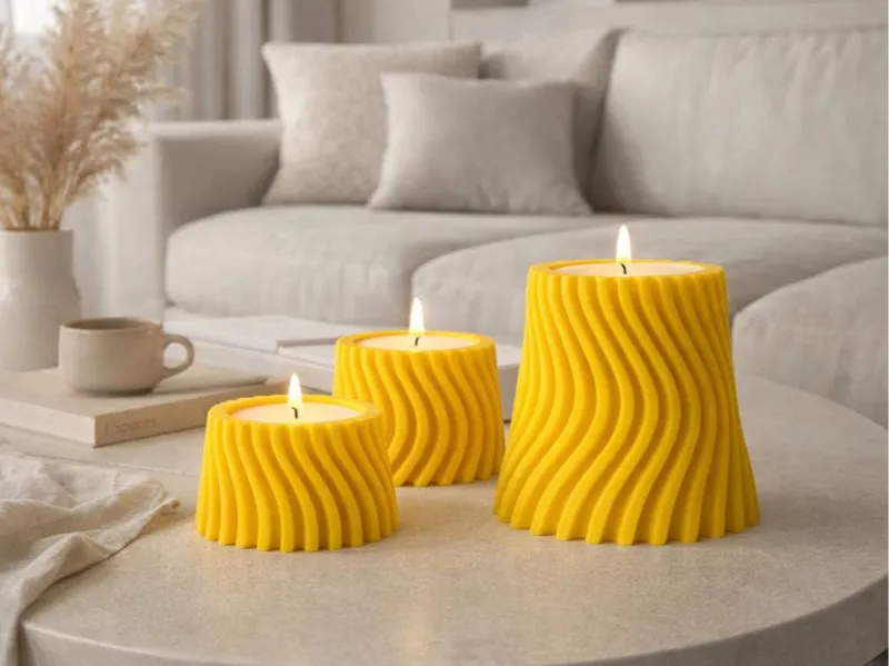 Wave Candle led light  Holder Set  