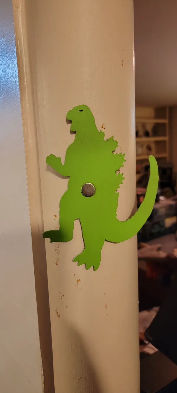 Pochoir silhouette Godzilla
