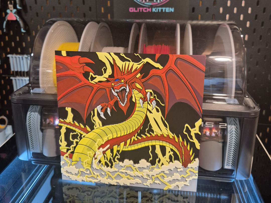 Slifer The Sky Dragon - Yugioh Hueforge 3D model