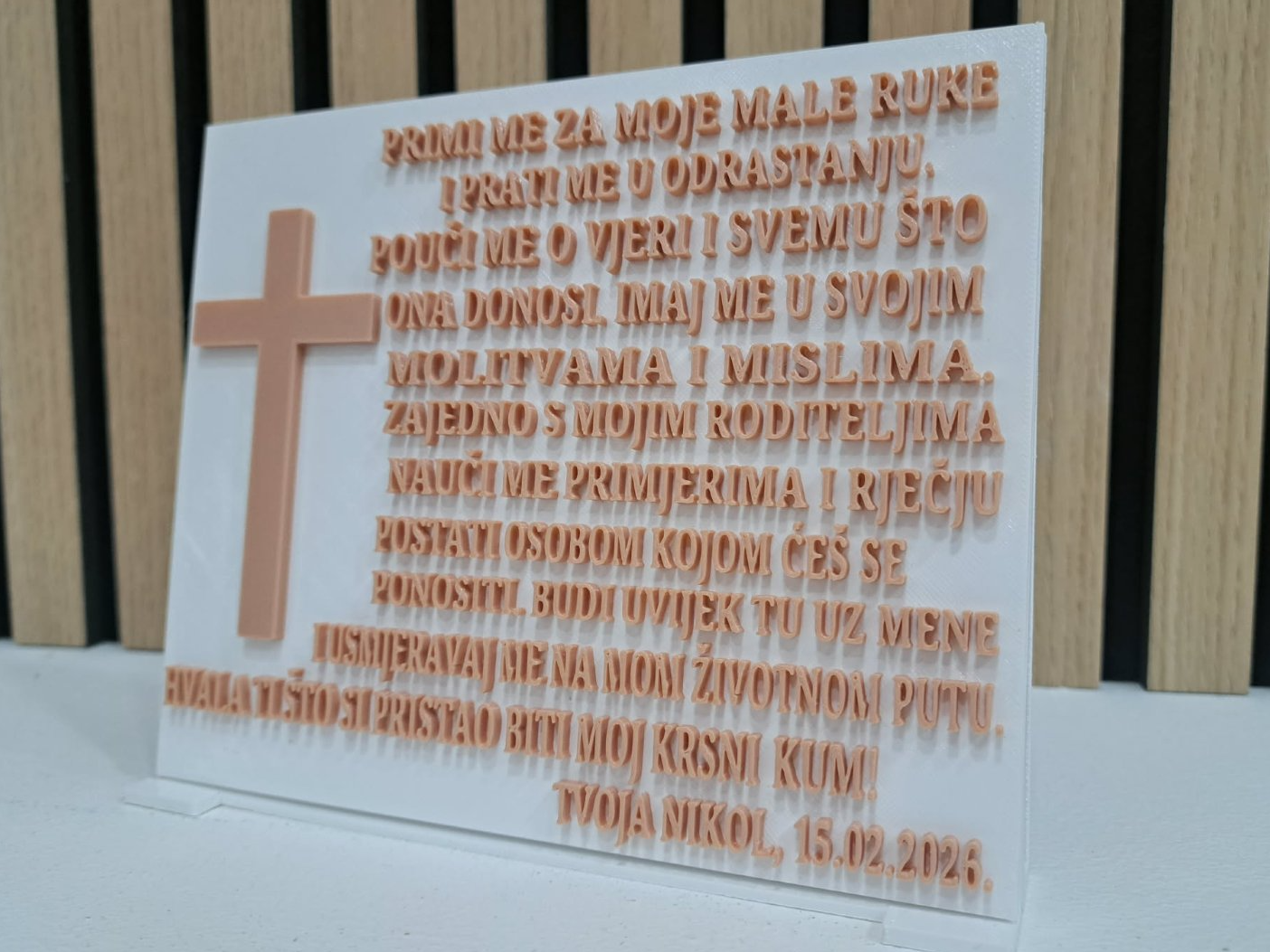 Zahvala krsnom kumu-krštenje