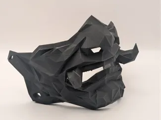 Low-Poly Samurai Mask