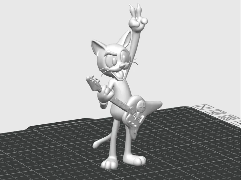 Gato tocando guitarra