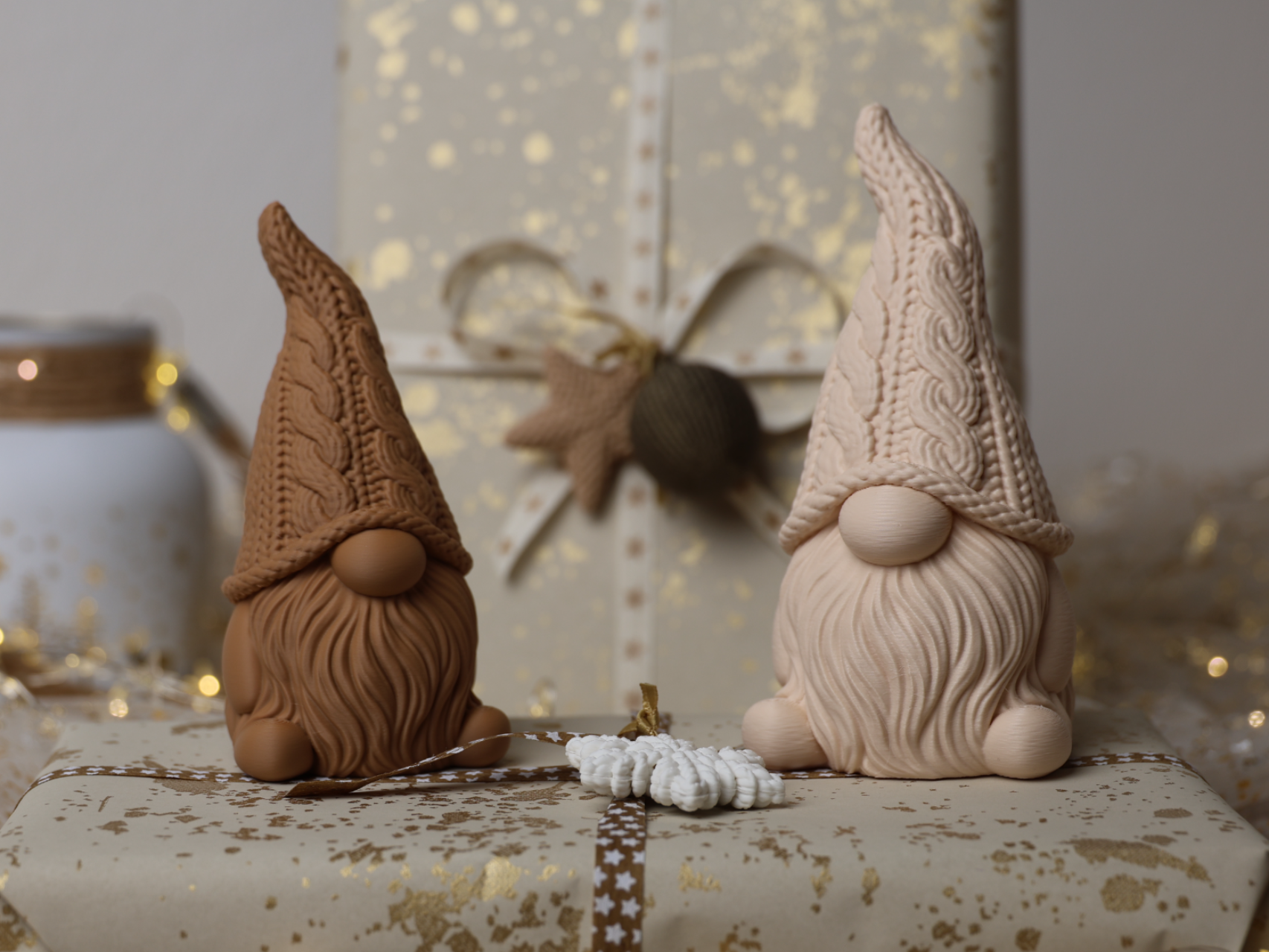 Christmas Gnome with Braided Pointy Hat - 1